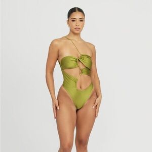 NWT Riot Swim Biscayne One Piece - Olive Green